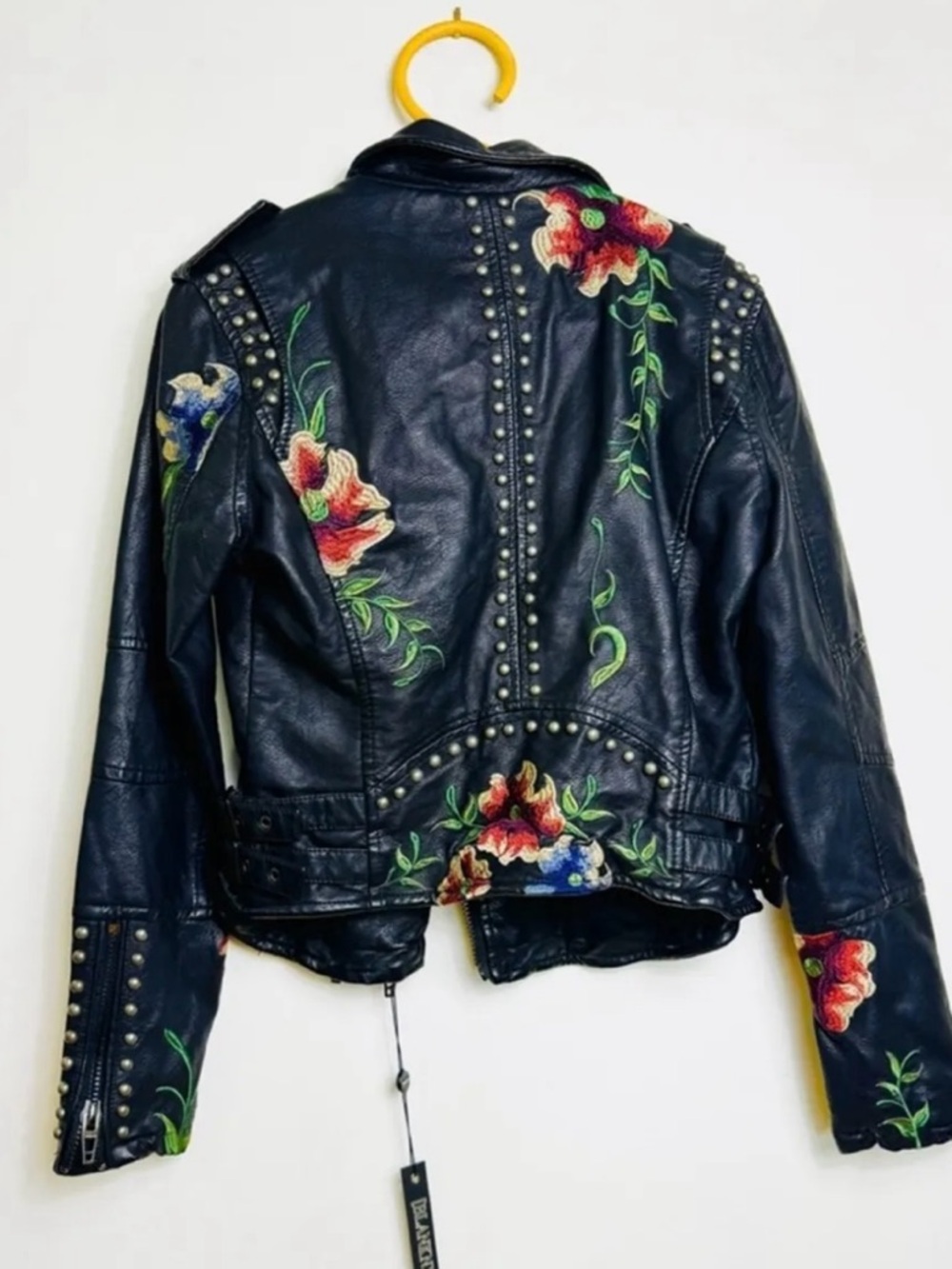 BLANK NYC faux Leather
Embroidered Floral Moto Jacket NWT - Picture 8 of 12